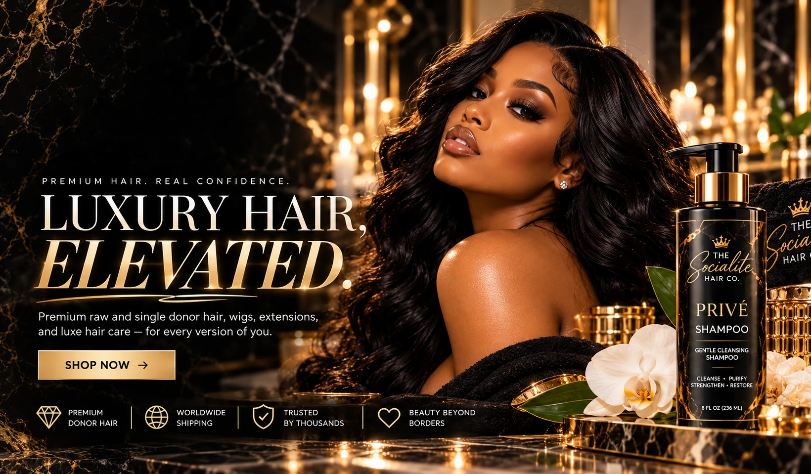 Luxury hair, elevated. Shop The Socialite Hair Co.